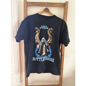 WWE L Stone Cold Steve Austin 100% Pure Rattlesnake Expect No Mercy Black Shirt